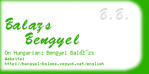 balazs bengyel business card